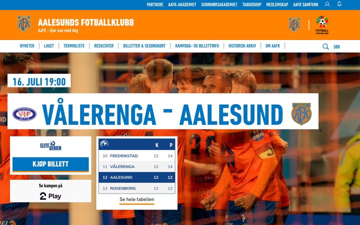 Ekrano kopija aafk.no