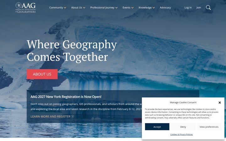 Screenshot of aag.org