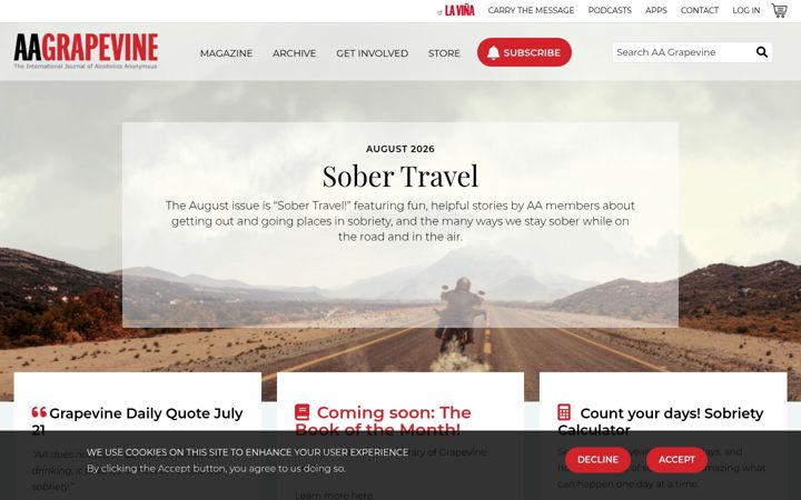 Screenshot of aagrapevine.org