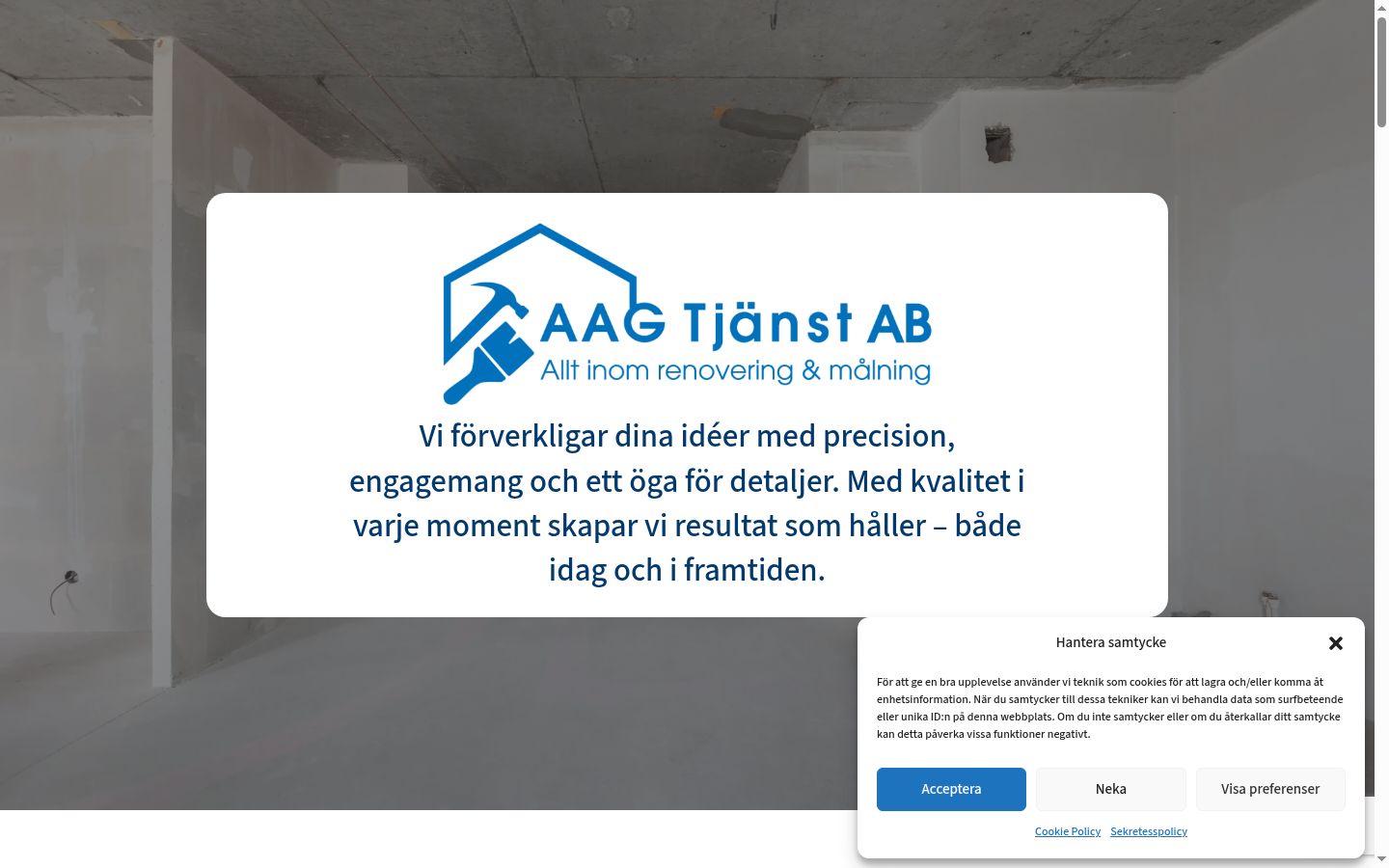 Screenshot tal-banner tal-kunsens muri qabel kwalunkwe interazzjoni
