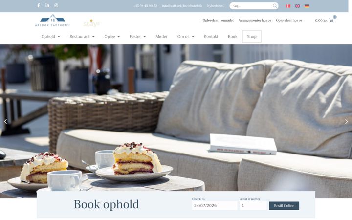 Snimka zaslona za aalbaek-badehotel.dk