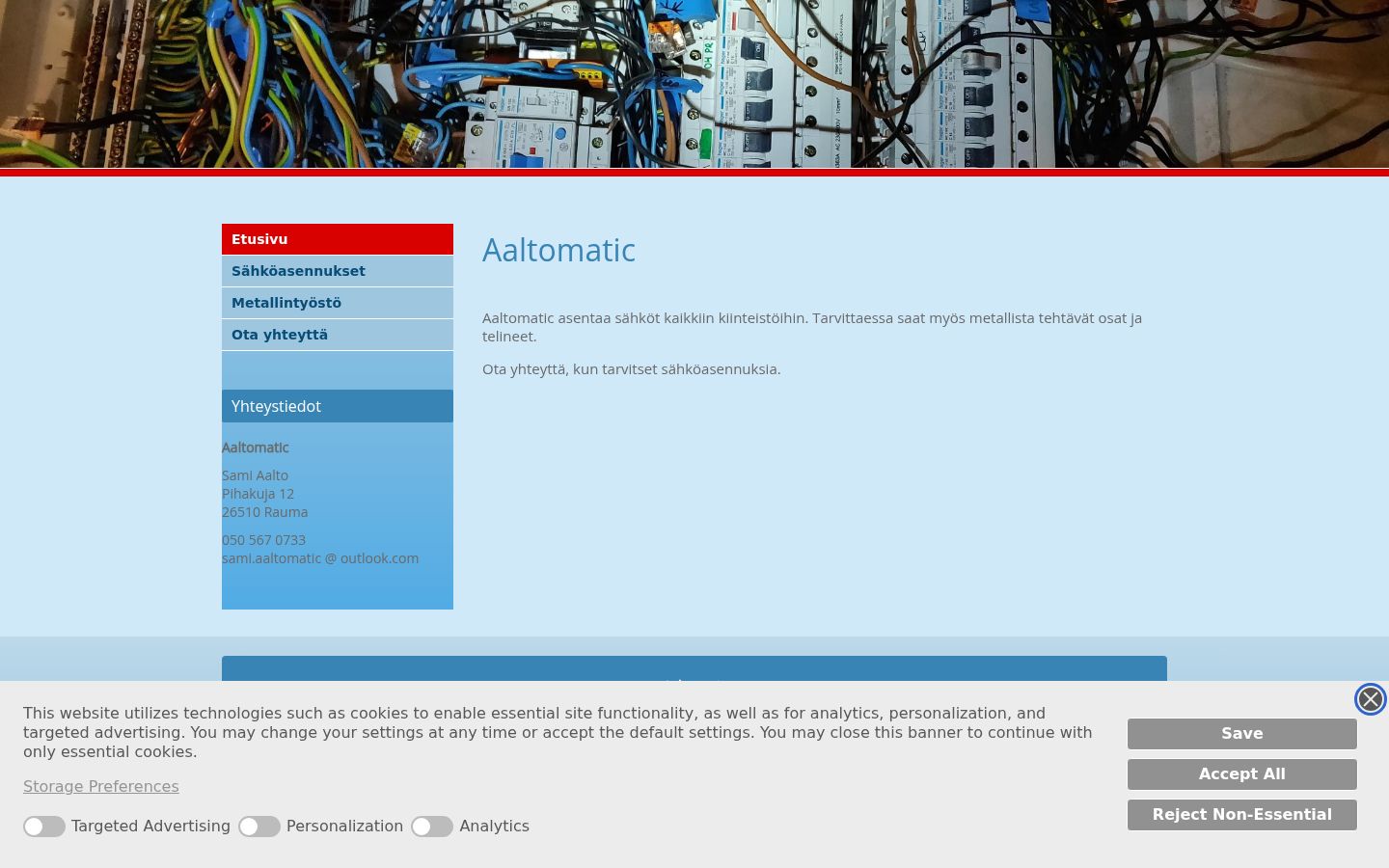 Screenshot des Einwilligungsbanners vor jeglicher Interaktion