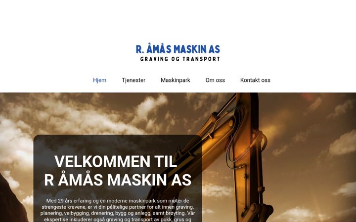 Screenshot of aamaasmaskin.no