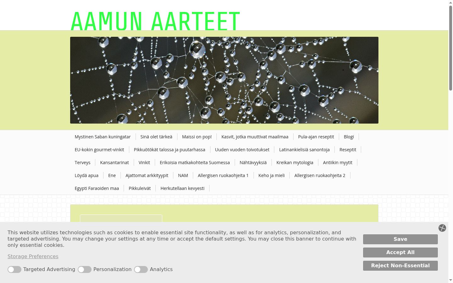 Capture d'écran de la bannière de consentement affichée avant toute interaction