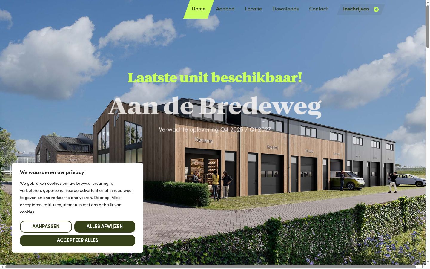 Screenshot des Einwilligungsbanners vor jeglicher Interaktion