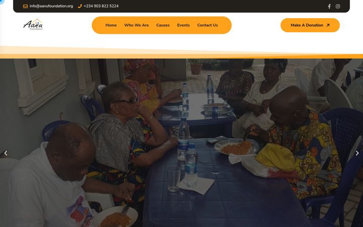 Screenshot ta' aanufoundation.org