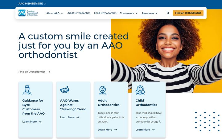 Screenshot of aaoinfo.org