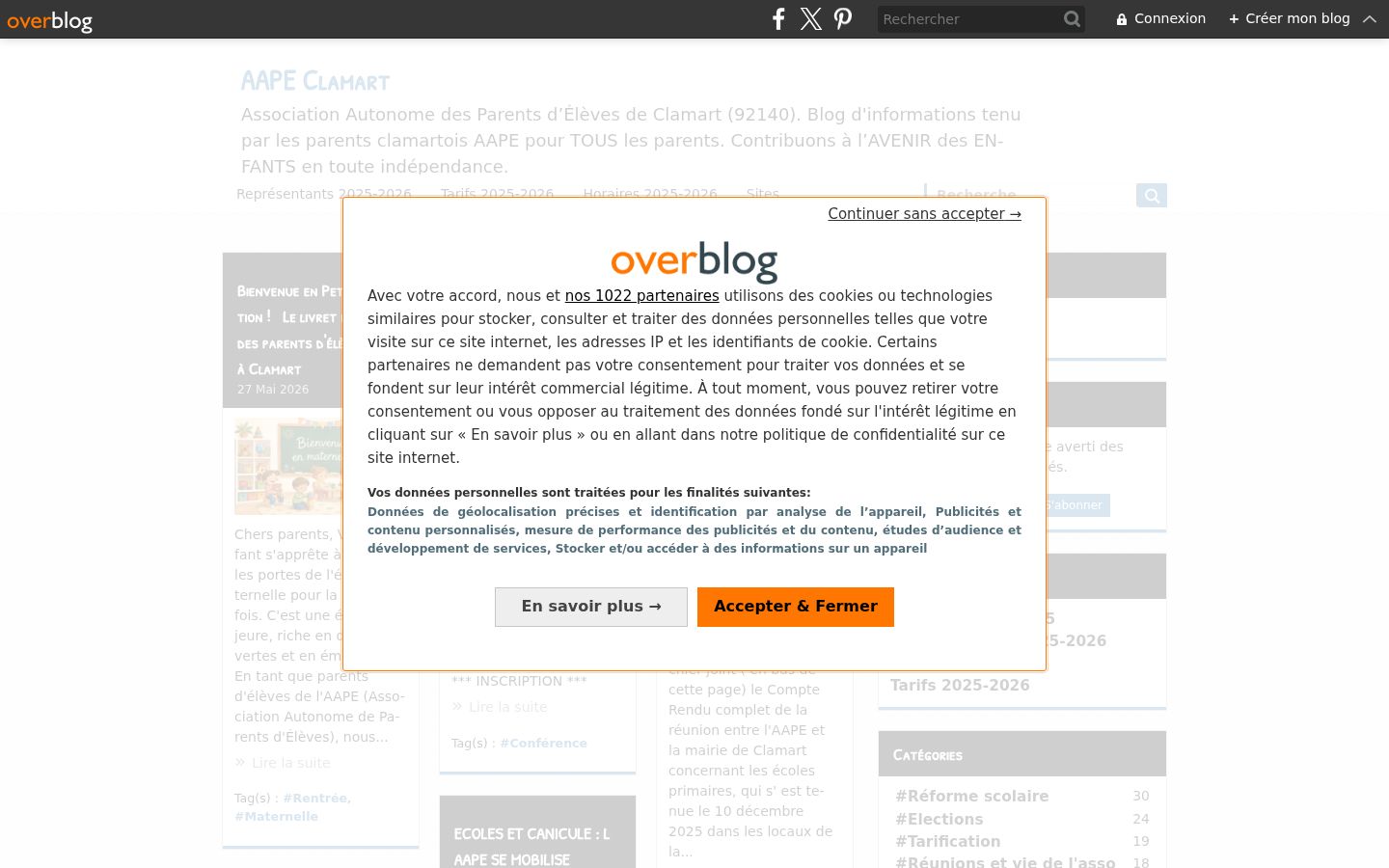 Screenshot of the consent banner shown before any interaction