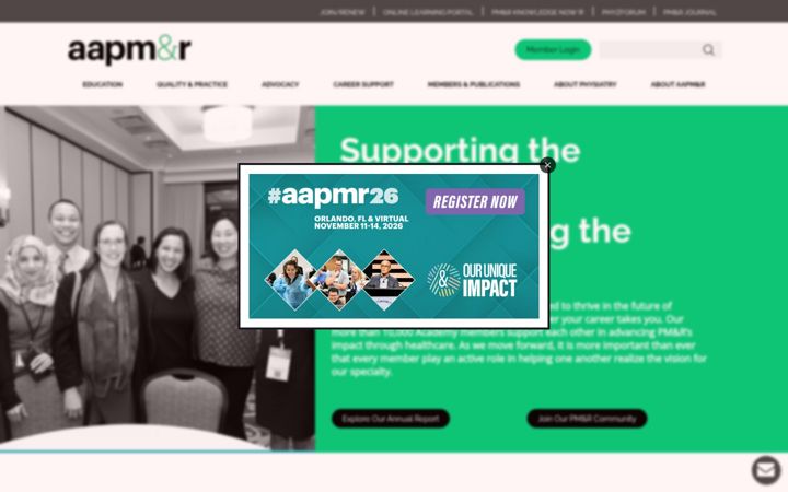 Screenshot of aapmr.org