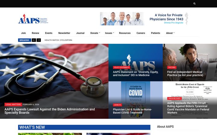 Screenshot of aapsonline.org