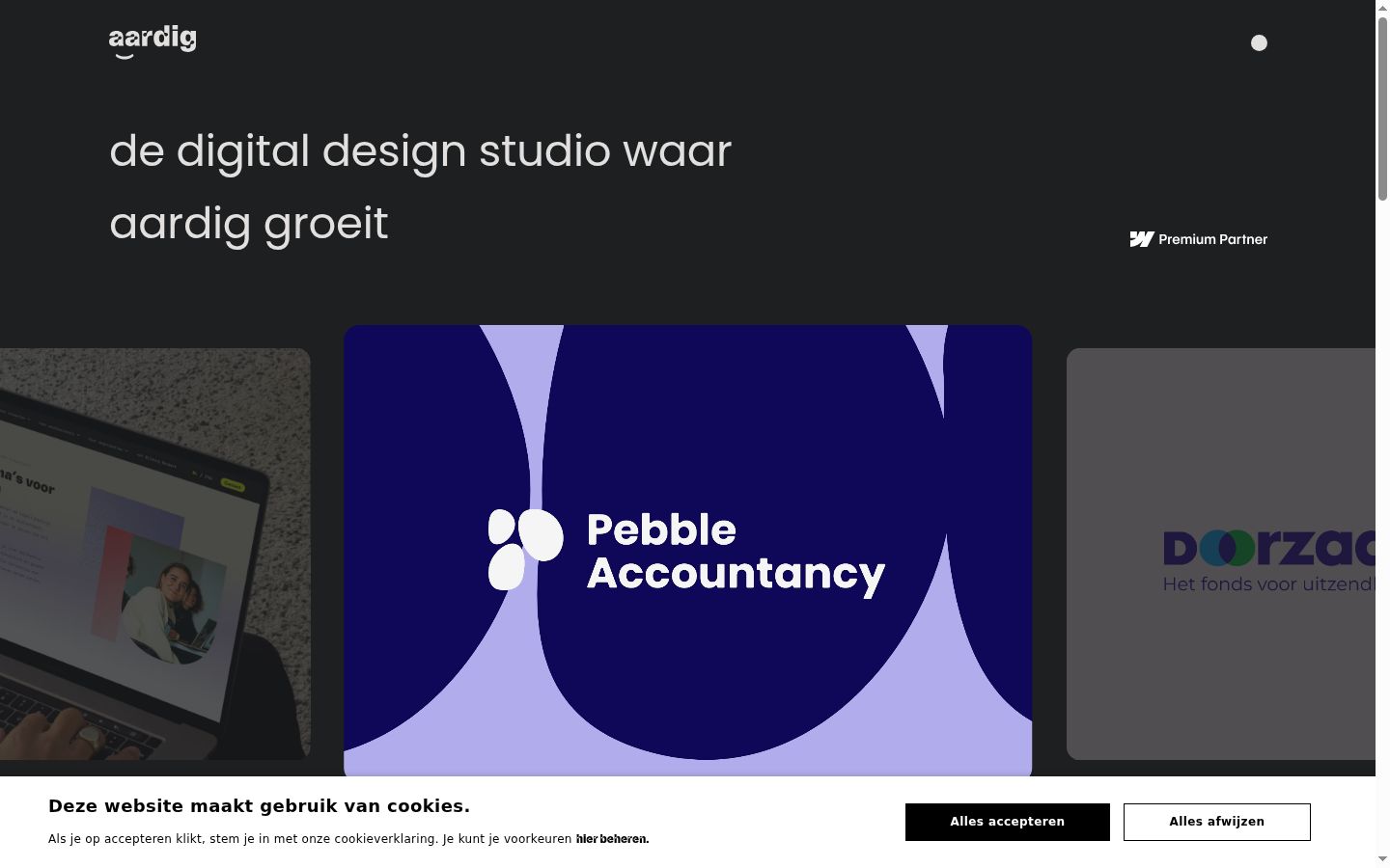 Screenshot van de toestemmingsbanner zoals getoond vóór enige interactie