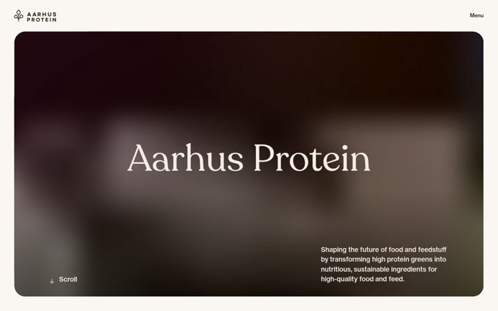 Ekraanipilt saidist aarhus-protein.dk