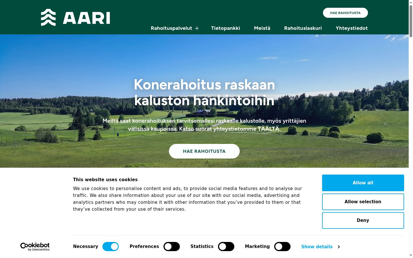 Sutikimo reklamjuostės, rodytos prieš bet kokią sąveiką, ekrano kopija