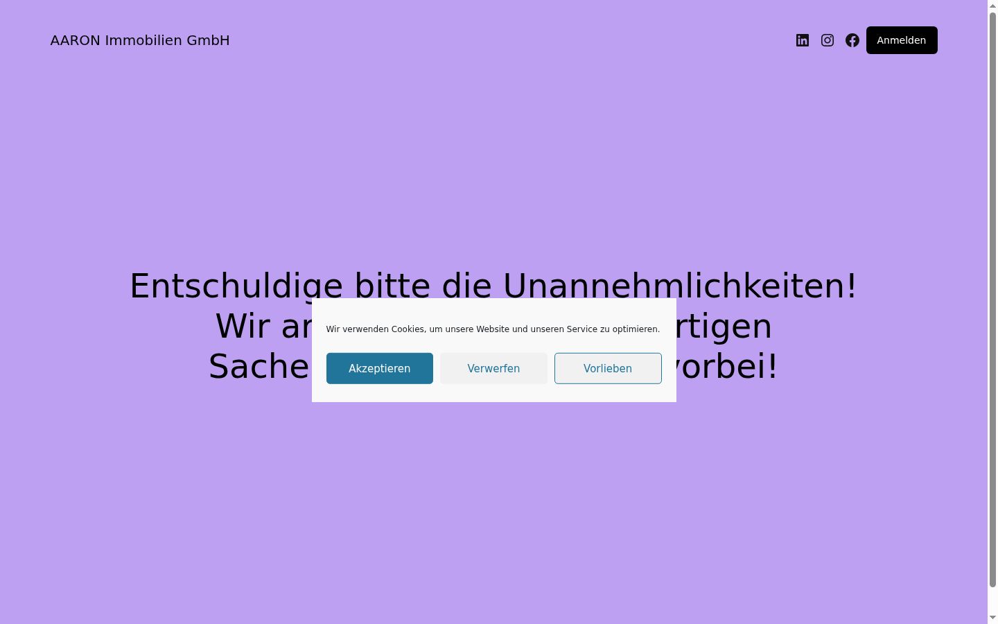 Screenshot tal-banner tal-kunsens muri qabel kwalunkwe interazzjoni