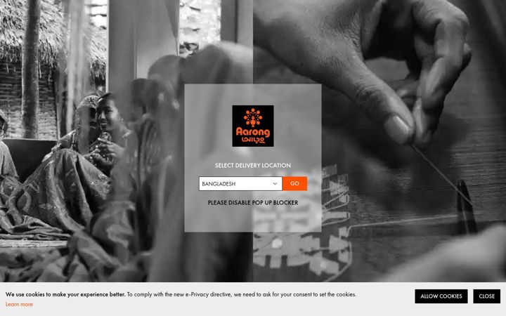 Screenshot of aarong.com
