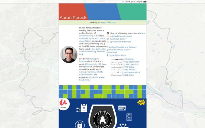 Screenshot of aaronparecki.com