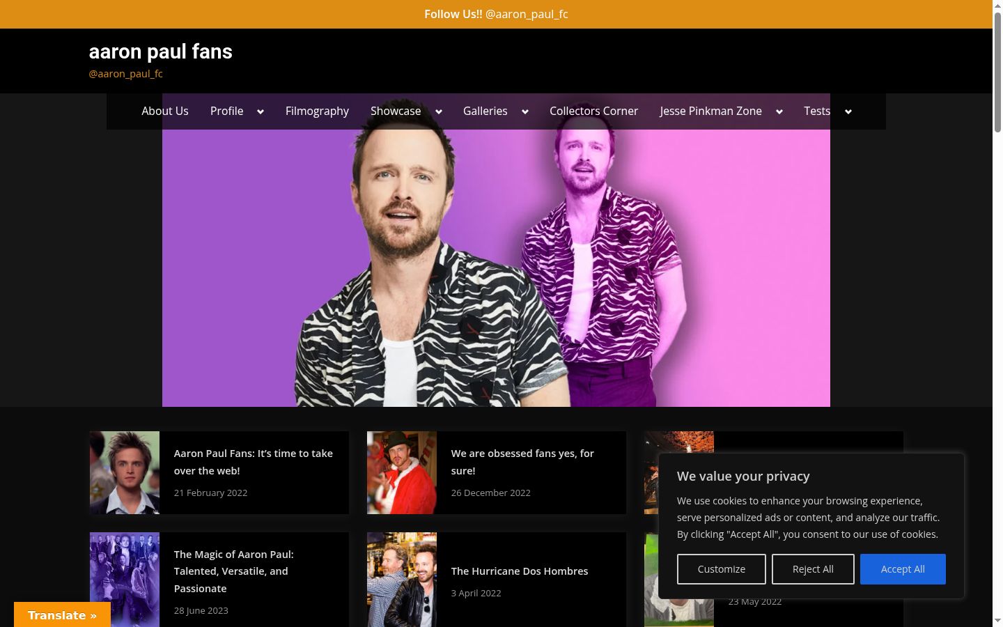 Screenshot tal-banner tal-kunsens muri qabel kwalunkwe interazzjoni