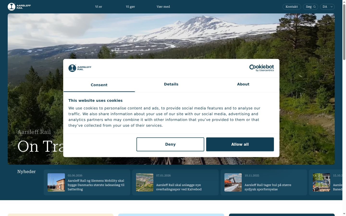 Screenshot tal-banner tal-kunsens muri qabel kwalunkwe interazzjoni