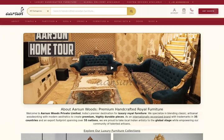 Screenshot of aarsunwoods.com