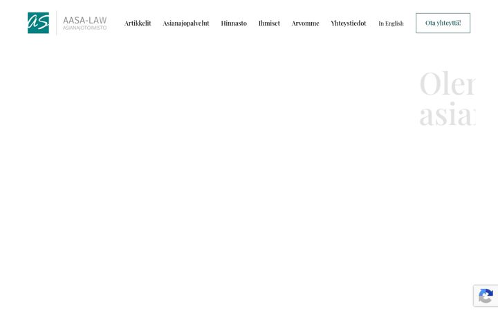 Screenshot ta' aasa-law.fi