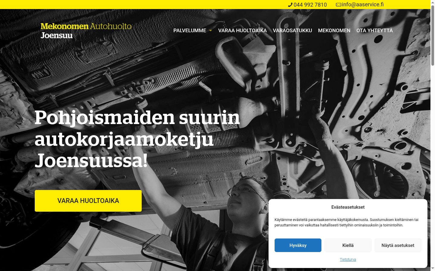 Ekrānuzņēmums ar piekrišanas baneri, kas tika rādīts pirms jebkādas mijiedarbības