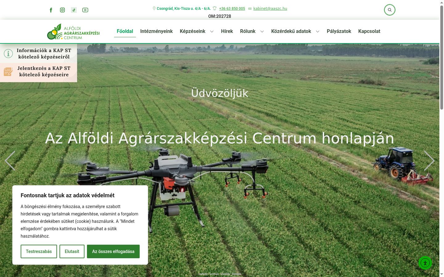 Screenshot of the consent banner shown before any interaction