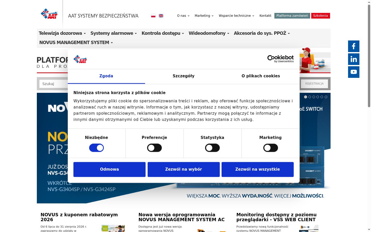 Screenshot tal-banner tal-kunsens muri qabel kwalunkwe interazzjoni