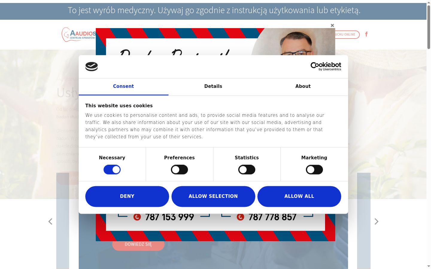 Screenshot tal-banner tal-kunsens muri qabel kwalunkwe interazzjoni