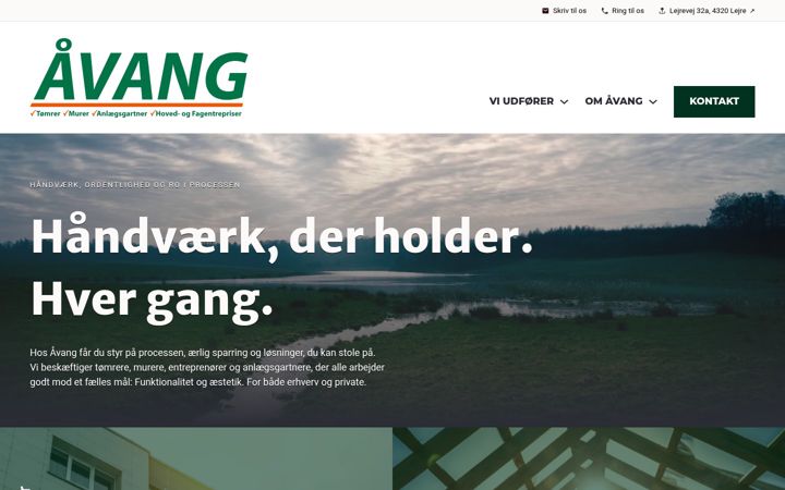 Posnetek zaslona aavang.dk