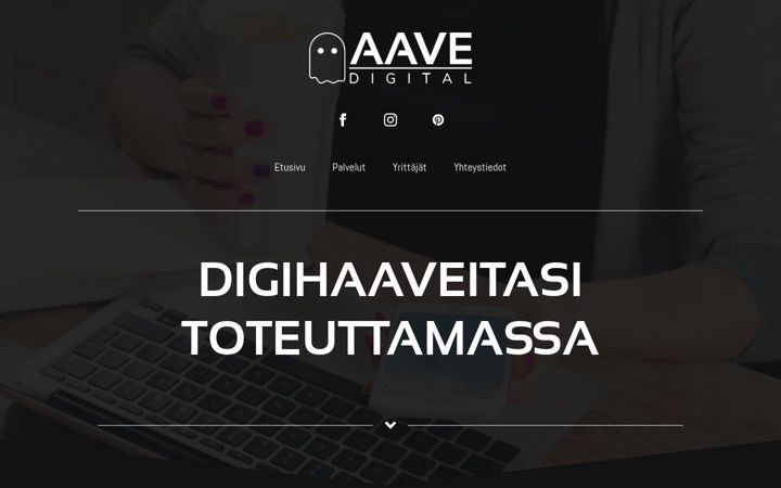 Screenshot of aavedigital.fi