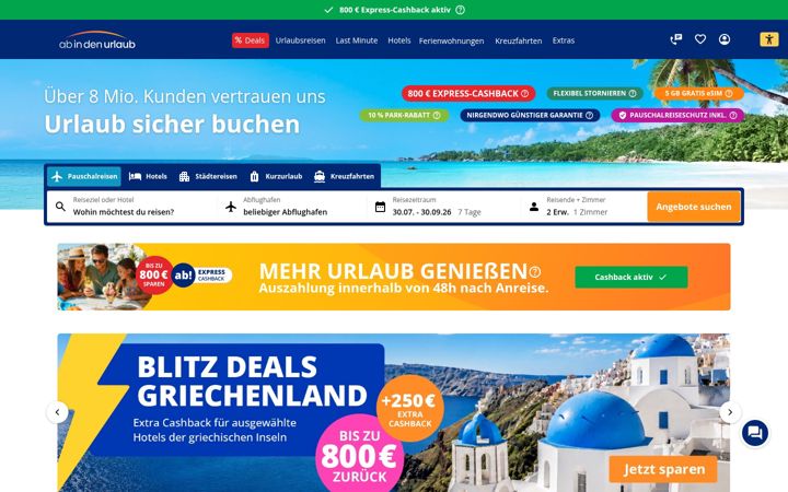 Screenshot of ab-in-den-urlaub.at