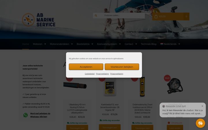 Ekrānuzņēmums no ab-marineservice.com