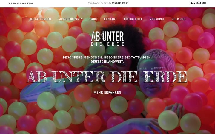 Ekrano kopija ab-unter-die-erde.de