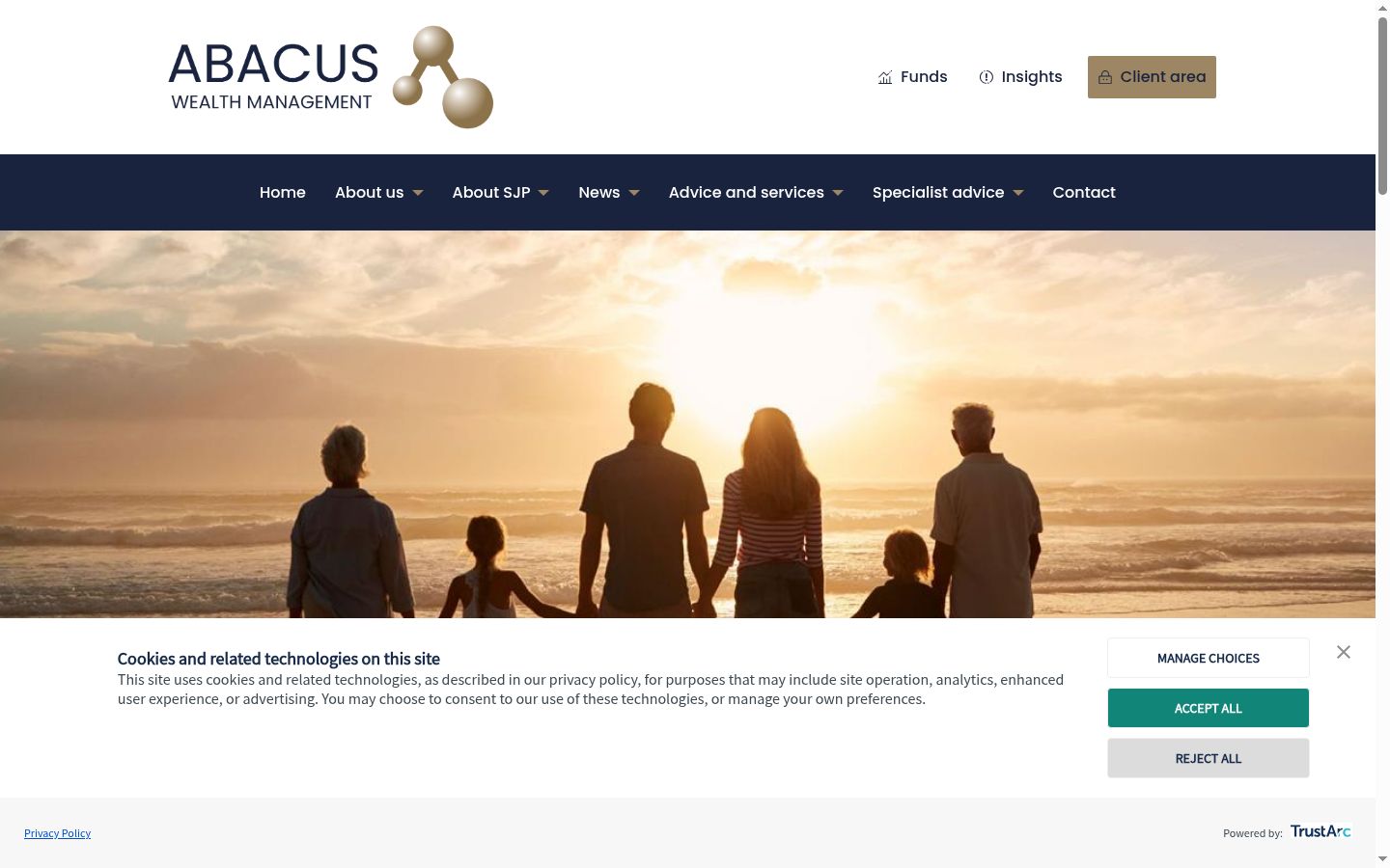 Screenshot of the consent banner shown before any interaction