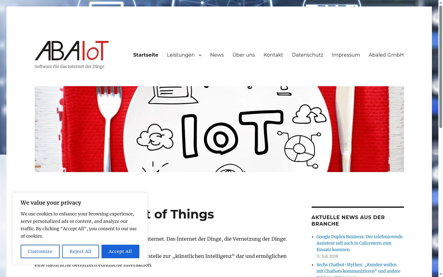 Screenshot tal-banner tal-kunsens muri qabel kwalunkwe interazzjoni