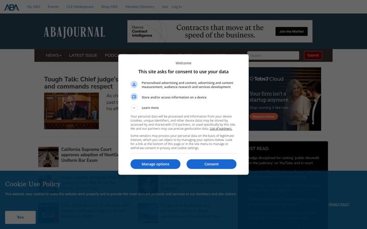 Képernyőkép: abajournal.com