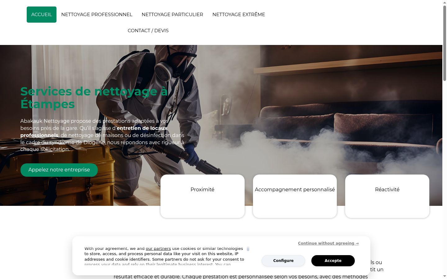 Screenshot tal-banner tal-kunsens muri qabel kwalunkwe interazzjoni