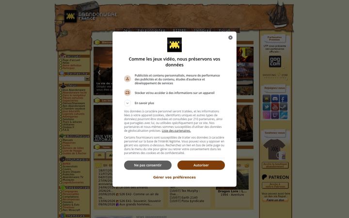 Screenshot of abandonware-france.org