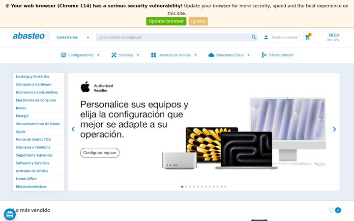 Screenshot of abasteo.mx
