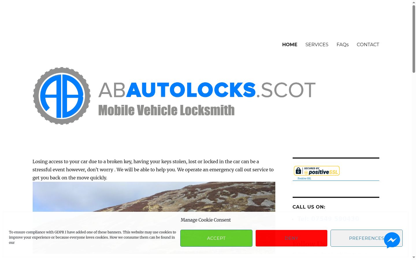 Screenshot des Einwilligungsbanners vor jeglicher Interaktion