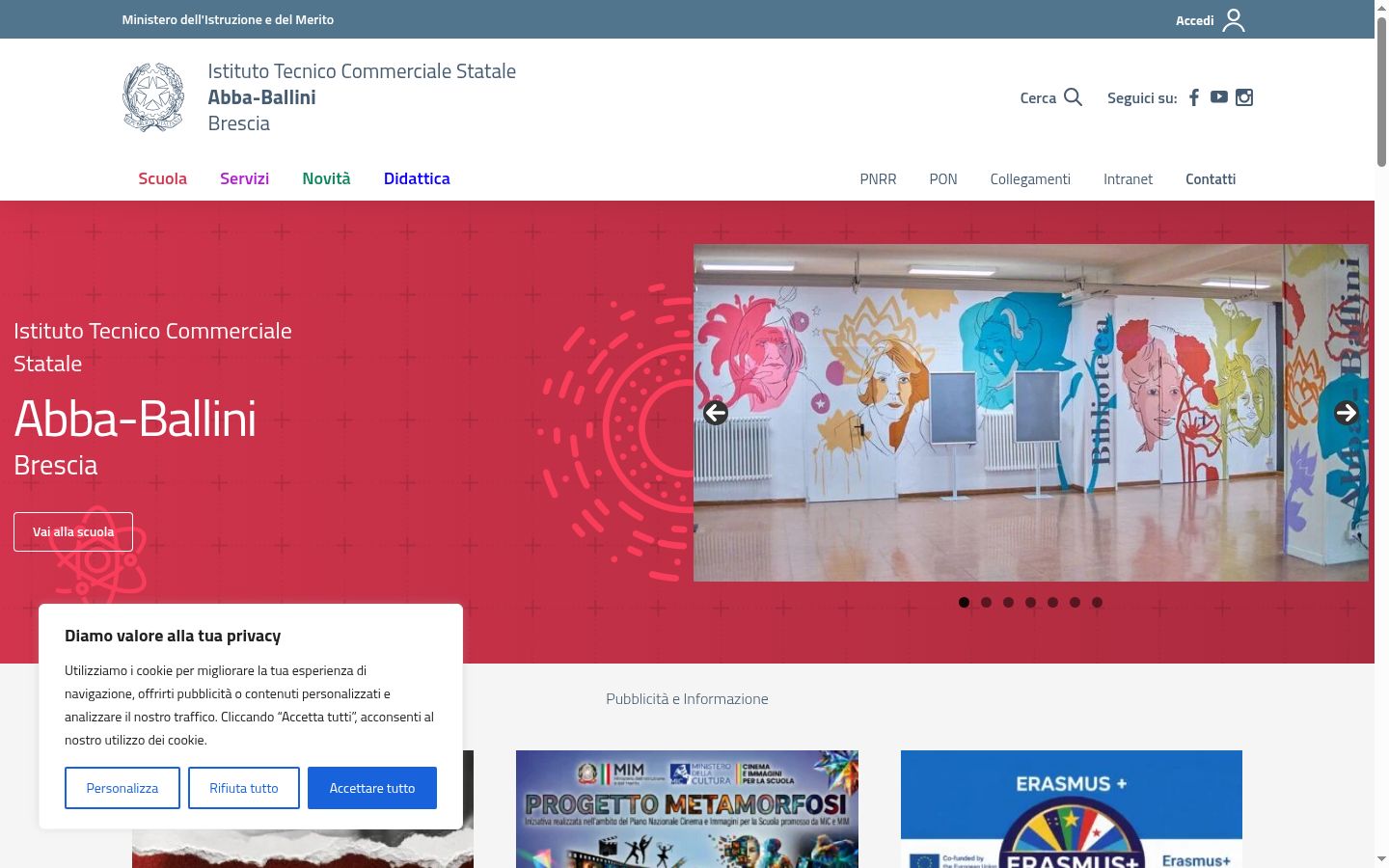 Captura de pantalla del banner de consentimiento mostrado antes de cualquier interacción