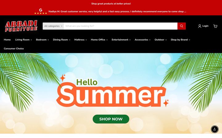 Screenshot of abbadifurniture.com