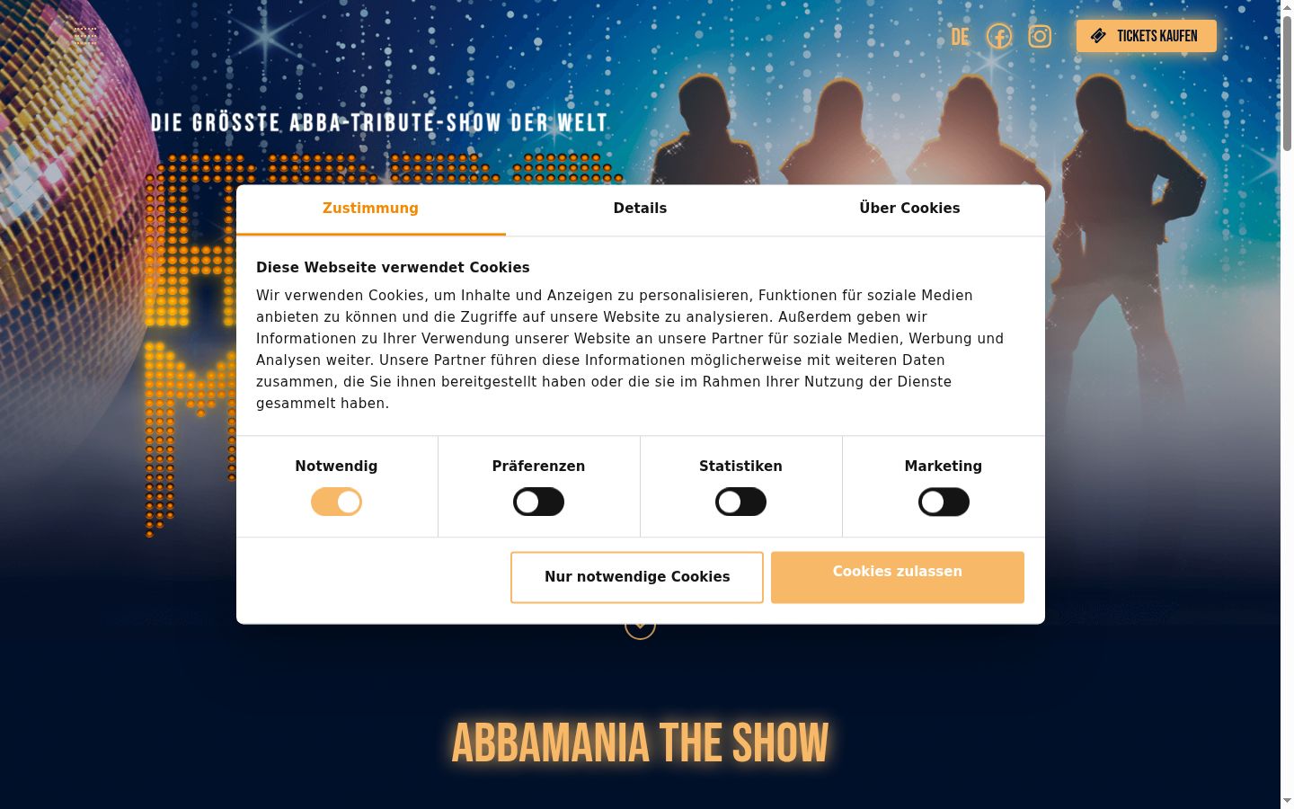 Snímka obrazovky banera súhlasu zobrazeného pred akoukoľvek interakciou
