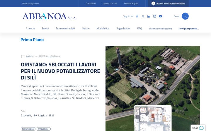 Screenshot of abbanoa.it