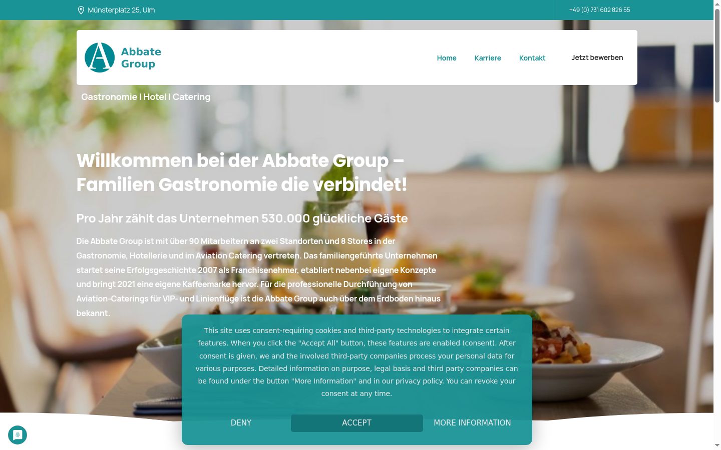 Screenshot van de toestemmingsbanner zoals getoond vóór enige interactie