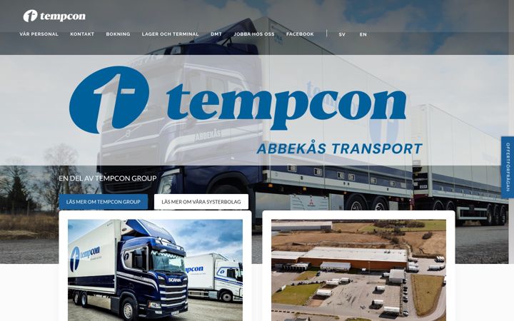 Zrzut ekranu abbekastransport.se