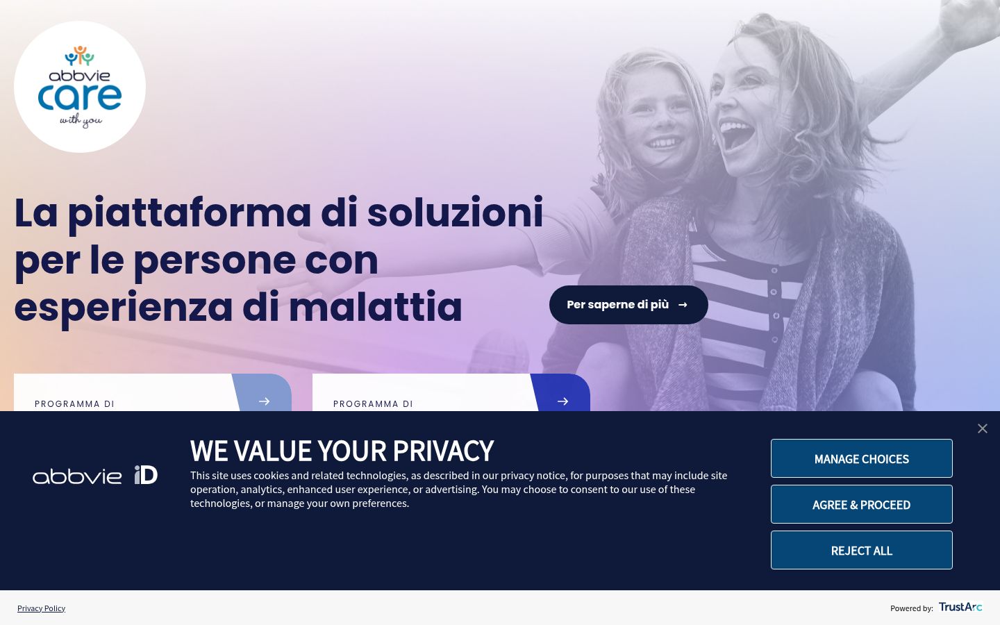 Sutikimo reklamjuostės, rodytos prieš bet kokią sąveiką, ekrano kopija
