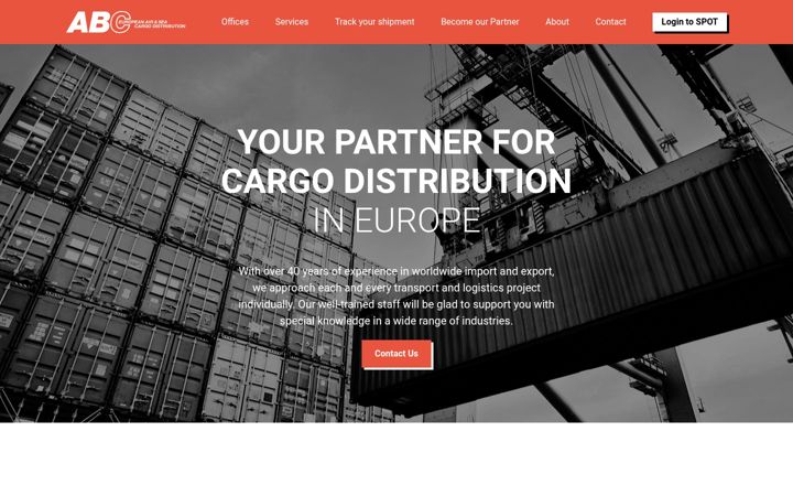 Screenshot of abc-airsea.com