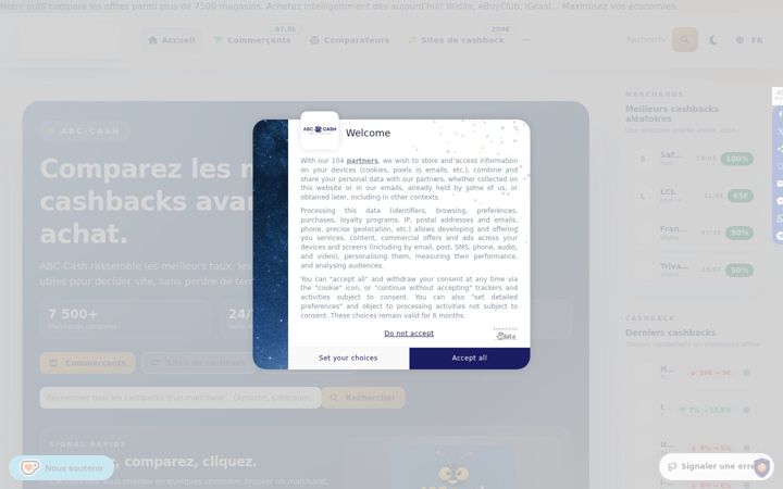 Screenshot von abc-cash.org