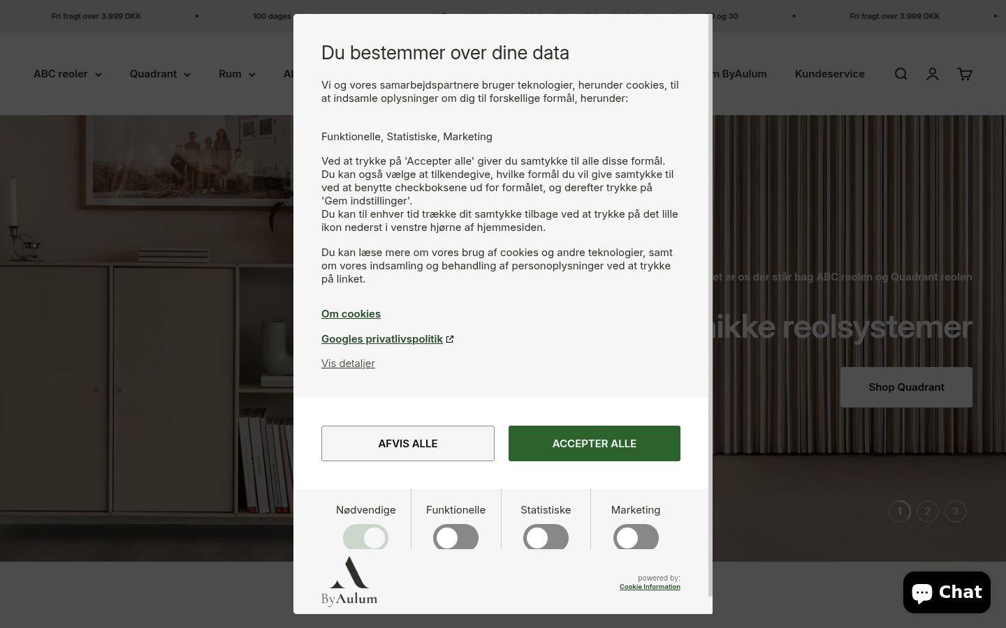Zrzut ekranu banera zgody wyświetlanego przed jakąkolwiek interakcją